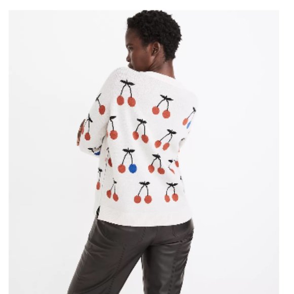 Madewell Sweaters - Madewell | Cherry Jacquard Pullover Sweate